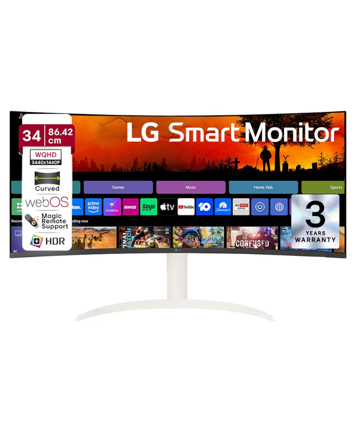 LG Smart Curved WQHD Monitor